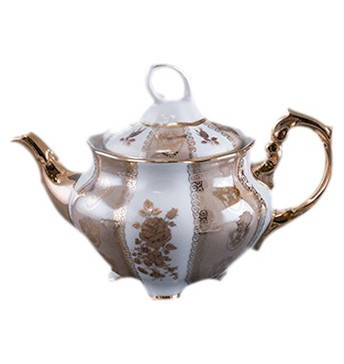 Заварочный чайник 1,1 л  Royal Czech Porcelain &quot;Болеро /Золотая роза /Бежевая&quot; / 203632