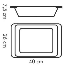 Форма для запекания 40 х 26 см &quot;Tescoma /GUSTO /Без декора&quot; / 142483