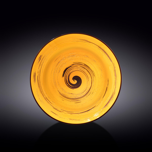 Тарелка 25,5 см глубокая жёлтая  Wilmax &quot;Spiral&quot; / 261610