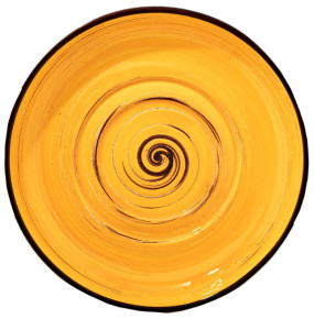 Блюдце 16 см универсальное жёлтое  Wilmax "Spiral" / 261623