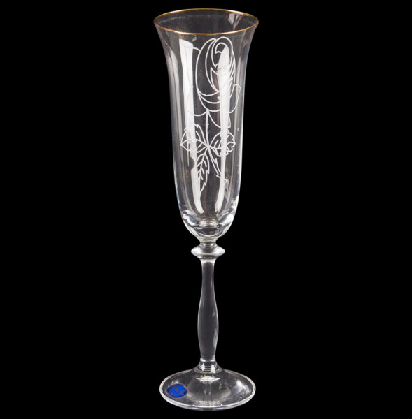 Бокал для шампанского 190 мл 1 шт  Crystalex CZ s.r.o. &quot;Анжела /Матовая роза&quot; / 146859