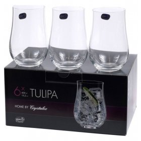 Стаканы для воды 450 мл 6 шт  Crystalex CZ s.r.o. "Тулипа /Без декора" / 196951