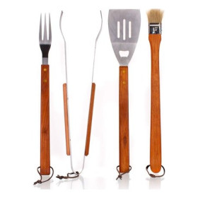 Набор для барбекю 4 предмета деревянные ручки &quot;Banquet&quot; / 152558