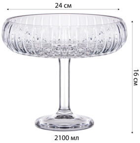 Фруктовница 24 х 16 см н/н  Alegre Glass "Sencam" / 313788