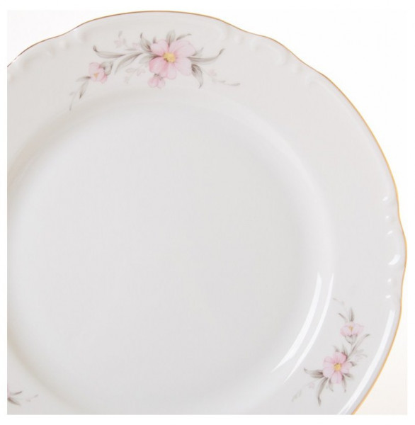 Набор тарелок 19 см 6 шт  Thun &quot;Констанция /Бледно-розовый цветок&quot; / 051285