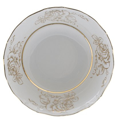 Салатник 16 см  Royal Czech Porcelain &quot;Аляска /Золотая роза /Белая&quot; / 203868