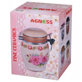 Ёмкость для сыпучих продуктов 750 мл  Agness &quot;Лавандовая весна&quot; / 198630
