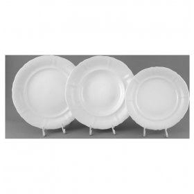 Набор тарелок 18 предметов (19, 23, 25 см)  Leander &quot;Соната /Белый узор&quot; / 158438