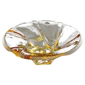 Ваза для фруктов 30,5 см  Aurum Crystal &quot;Mozart /Амбер&quot; / 103648