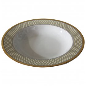 Набор тарелок 22 см 6 шт глубокие  Thun "Луиза /Коричневая сетка" / 244080