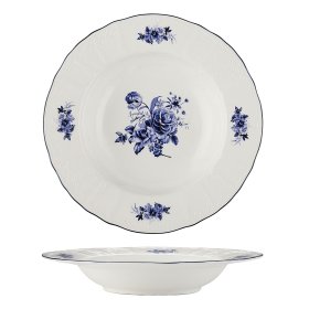 Тарелка 23 см глубокая  P.L. Proff Cuisine &quot;Blue Flower&quot; (6шт.) / 345703