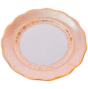 Набор тарелок 24 см 6 шт  МаМ декор "Фредерика /Золотые листики на бежевом" / 001870