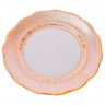 Набор тарелок 24 см 6 шт  МаМ декор "Фредерика /Золотые листики на бежевом" / 001870