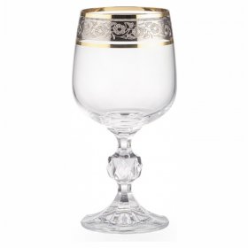 Бокалы для красного вина 230 мл 6 шт  Crystalex CZ s.r.o. &quot;Клаудия /Цветочный узор на платине&quot; / 120091