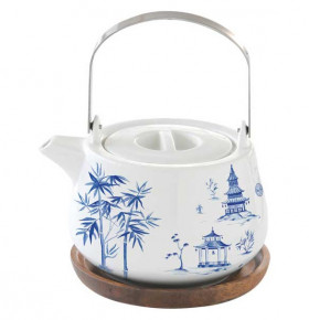 Заварочный чайник 750 мл на подставке из акации  Easy Life "Пагода" (подарочная упаковка) / 291665