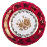Набор тарелок 19 см 6 шт  МаМ декор "Фредерика /Золотая роза /красная" / 133811
