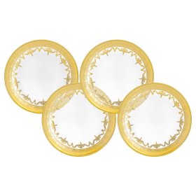 Набор тарелок 21,5 х 3 см 4 шт глубокие золотистая  Same Crystal &quot;Versailles&quot; / 369534