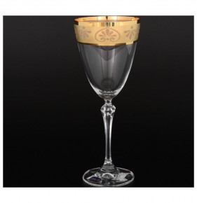 Бокалы для белого вина 190 мл 6 шт  Crystalex CZ s.r.o. "Элизабет /Золотой узор /935" / 041768