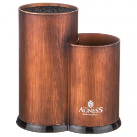 Подставка для ножей 20 х 12 х 22 см универсальная &quot;Black marble /Agness&quot; / 230270