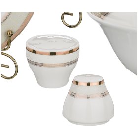 Столовый сервиз на 6 персон 25 предметов (без супника)  LEFARD &quot;Узор на бежевом /Золото&quot; / 186234