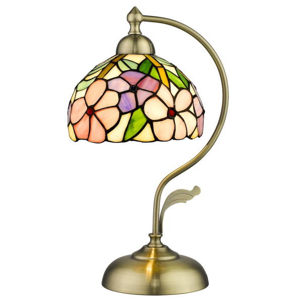 Лампа настольная 1 рожковая  Velante &quot;Tiffany&quot; Лютики / 304493