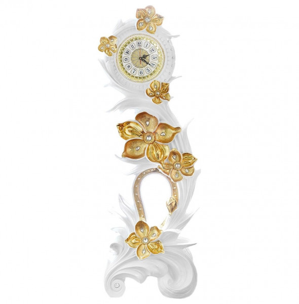 Часы напольные 167 см &quot;Royal Classics /Золотые цветы /Стразы&quot; / 151304