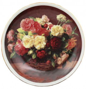 Тарелка декоративная 21 см настенная  Leander "Розы /Рисунок в ассортименте" / 158844