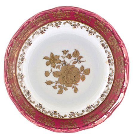 Набор салатников 19 см 6 шт  Royal Czech Porcelain &quot;Офелия /Золотая роза /Красная&quot; / 203895