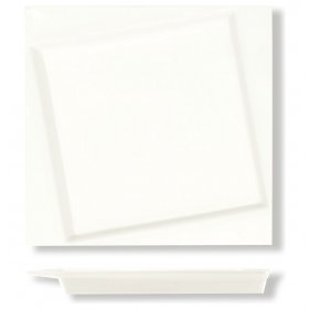 Тарелка 20,8 х 20,8 см квадратная со смещенным дном / 314955