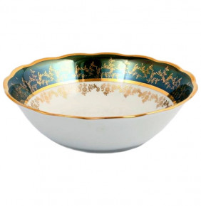 Салатник 23 см  Sterne porcelan "Фредерика /Золотые листья на зелёном" / 142872