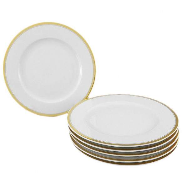 Набор тарелок 25 см 6 шт  Leander &quot;Сабина /Золотая отводка&quot; / 159002