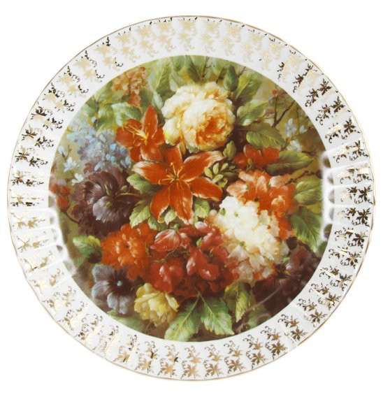 Настенная тарелка 32 см  Bavarian Porcelain &quot;Цветы 13&quot; / 080152