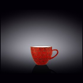 Кофейная чашка 110 мл красная  Wilmax &quot;Splash&quot; / 261414