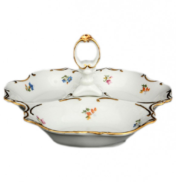 Менажница 19 см  Bohemia Porcelan Moritz Zdekauer 1810 s.r.o. &quot;Офелия /Мелкие цветы&quot; / 027382