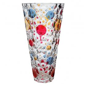 Ваза для цветов 31 см  Bohemia Jihlava &quot;Lisboa /Цветные шары&quot; хрусталь Йиглава / 129496