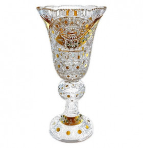 Ваза для цветов 50,5 см  Aurum Crystal "Хрусталь с золотом" / 033536