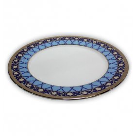 Набор тарелок 25 см 6 шт  Thun &quot;Кайро /Сетка на синем /платина&quot; / 244761