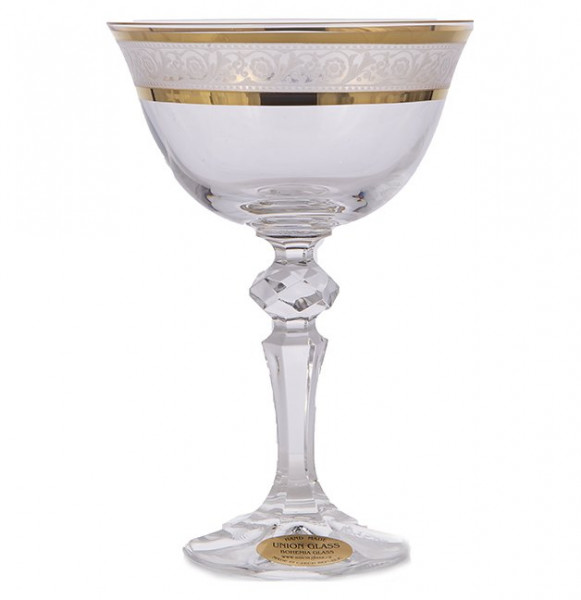 Креманки/мартинки 180 мл 2 шт  UNION GLASS &quot;Лаура /Цветочный кант /золото&quot; / 166528