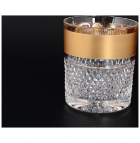 Стаканы для виски 320 мл 6 шт "Max Crystal /Фелиция /Хрусталь матовое золото" / 114436