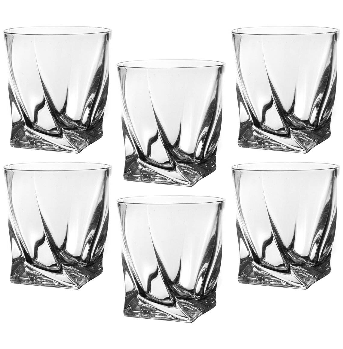 Стаканы для виски 340 мл 6 шт  Crystalite Bohemia &quot;Квадро /Без декора&quot; / 006776