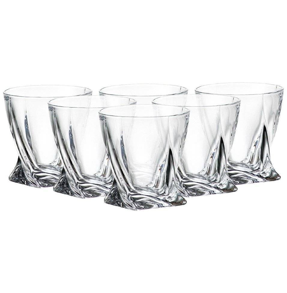 Стаканы для виски 340 мл 6 шт  Crystalite Bohemia &quot;Квадро /Без декора&quot; / 006776
