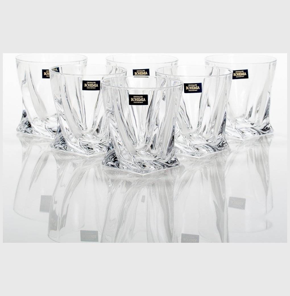 Стаканы для виски 340 мл 6 шт  Crystalite Bohemia &quot;Квадро /Без декора&quot; / 006776
