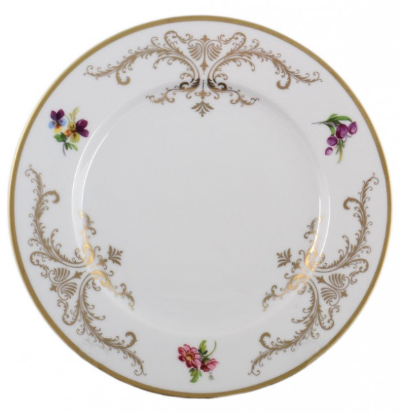 Набор тарелок 17 см 6 шт  Bohemia Porcelan Moritz Zdekauer 1810 s.r.o. &quot;Аннетта /Золотой вензель и Цветы&quot; / 088921