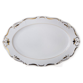 Блюдо 34 см овальное  Thun &quot;Мария-Луиза /С золотом&quot; / 153960