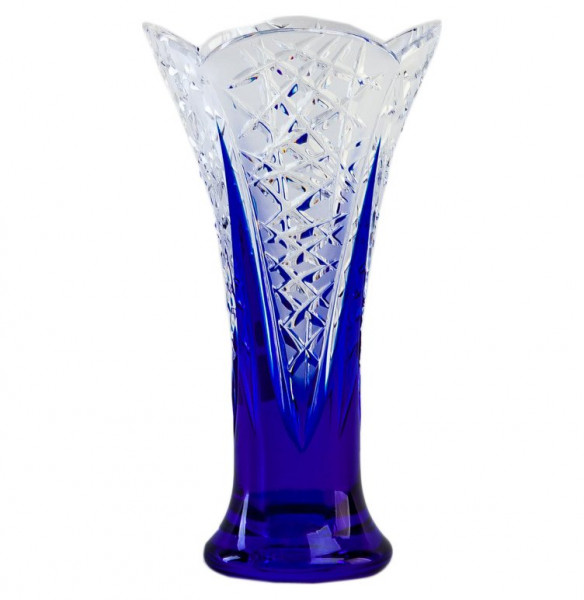 Ваза для цветов 20,5 см  Aurum Crystal &quot;Бутон /Синяя&quot; / 152807