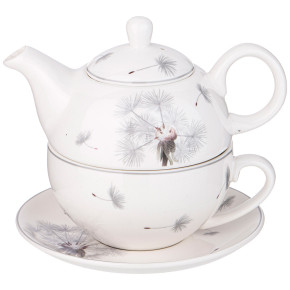 Чайный набор 3 предмета (заварочный чайник 470 мл + чайная пара)  LEFARD "Dandelion" / 331966