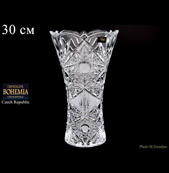 Ваза для цветов 30 см  Crystalite Bohemia &quot;Тукана-Миранда /Без декора&quot; / 084070