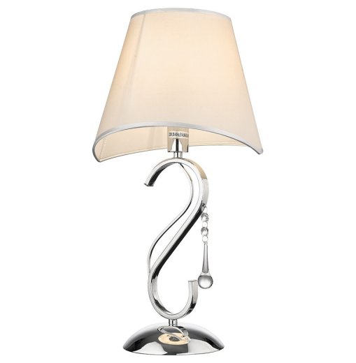 Лампа настольная 1 рожковая  Velante "Абажур" хром/бежевый / 304263 — 