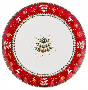 Блюдо 20 см круглое  LEFARD "Christmas Collection /Красная" / 198760