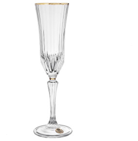 Бокал для шампанского 180 мл 1 шт  Bohemia Design "Адажио /Отводка золото" / 262675